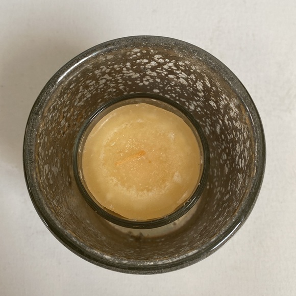 Crate & Barrel Bubbled Silver Glass Votive Candle Holders Set of 2 - Picture 10 of 16